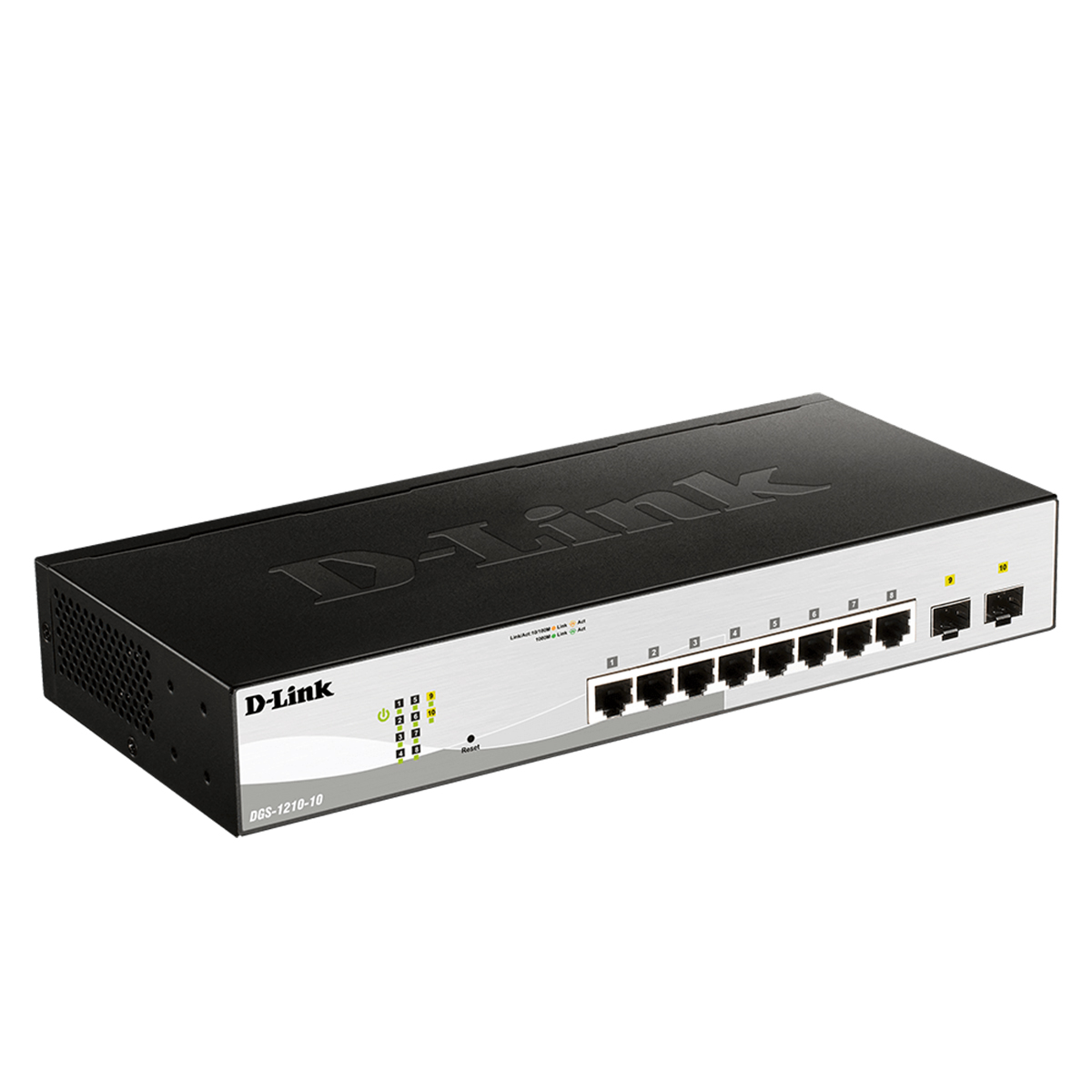 سوئیچ شبکه مدیریتی 8 پورت + 2 پورت SFP دی لینک مدل DGS-1210-10-3
